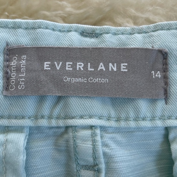 EVERLANE ORGANIC COTTON WIDE LEG ICE BLUE PANTS SZ 14 - Picture 8 of 9